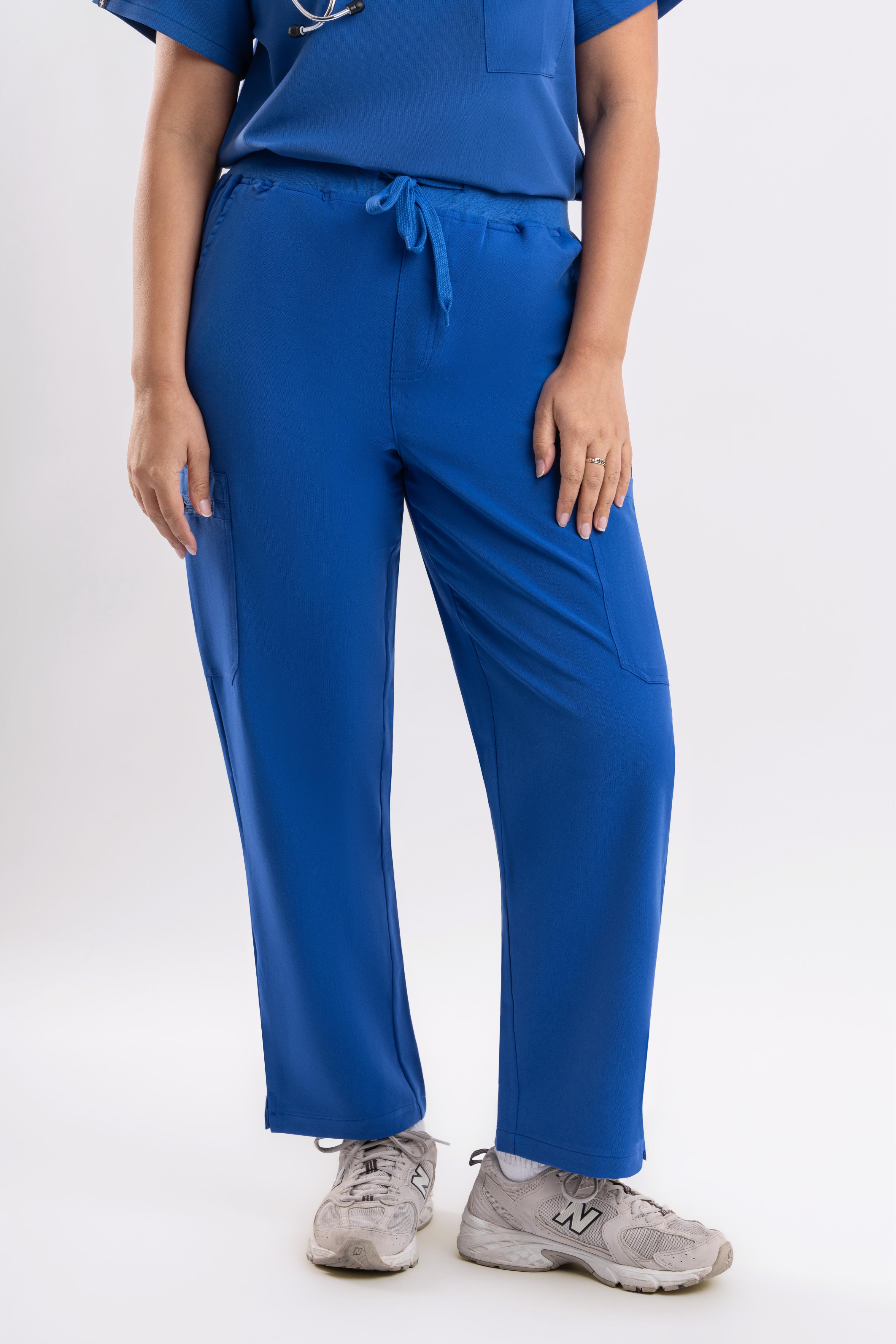 Straight Scrub Pants - Royal Blue Babuchaa
